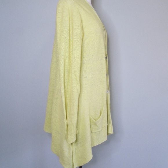 EILEEN FISHER Button Down Oversized Linen Cardigan - Picture 5 of 10